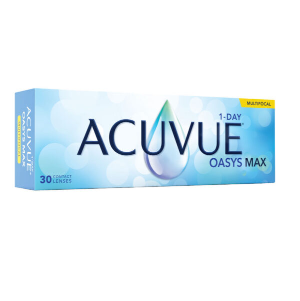 ACUVUE-Packshot-OASYS-MAX-1-Day-Multifocal-30pk-RX_OL_LEFT_NO_UV-Transparent 1 DAY ACUVUE OASYS MAX multifokaalsed päevased läätsed presbüoopia korrigeerimiseks